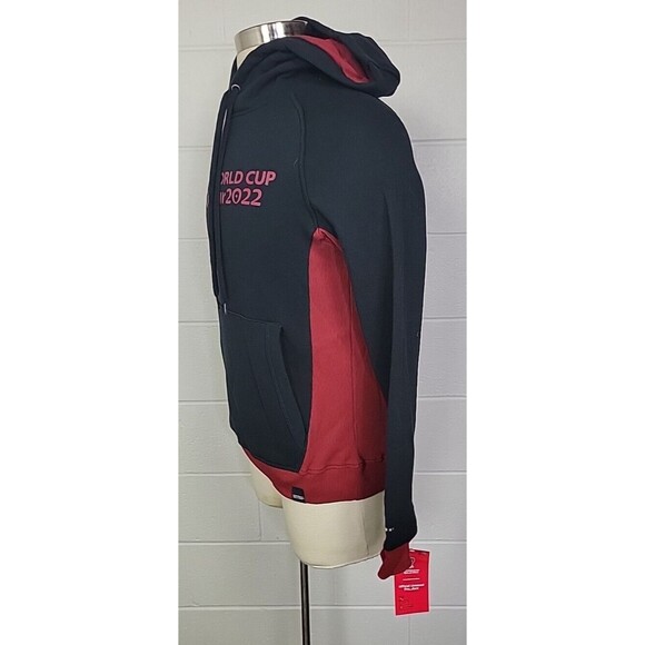 NWT Outerstuff Mens 2022 FIFA World Cup Premium Fleece Hoodie Black Red Qatar‎ M - Picture 6 of 13